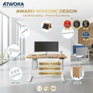 Paquete de Estación de Trabajo Integrada para Oficina con Sistema de Escritorio Ajustable en Altura Motorizado y Accesorios Modulares - Product Image 5