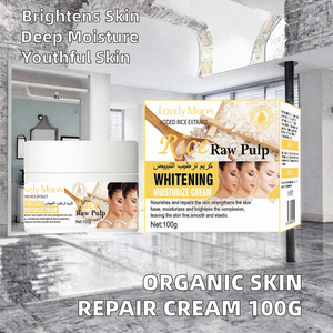 Crème Réparatrice Bio Naturelle Végane 100g Hydratante Anti-Âge Éclaircissante Anti-Rides Raffermissante au Collagène et <span class=keywords><strong>Lait</strong></span> de Riz pour Femme - Product Image 2