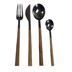 Wholesale Luxury Custom Disposable Stainless Steel Handle Flatware Party Restaurant Set Customization Available - Product Image 1
