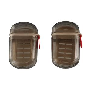 Wholesale Convenient Travel Plastic & Mouthwash Cup Storage Box <b>Set</b> Includes <b>Soap</b> for Couple Wash Cups - Product Image 6