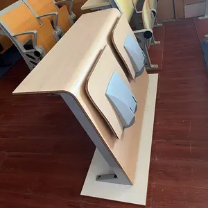 Школьный стол с прикрепленным стулом для колледжа лекционный зал складной стул