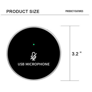 New Arrival Q3 <b>C</b> USB <b>Plug</b> Play Portable Desktop Speakerphone Noise Cancelling Lightweight Mute Feature Wired Microphone - Product Image 5