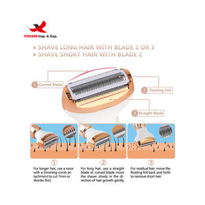 Afeitadora Eléctrica 4 en 1 para Mujer, Depilación Corporal, Recortadora de Vello Nasal, Precio Bajo por Mayoreo, Compra Mixta - Product Image 3