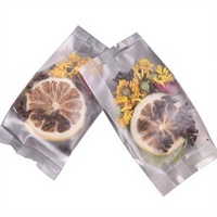 Mélange de tisanes naturelles aux fleurs et fruits en sachet : Citron, Rose, Chrysanthème, Feuille de Lotus, Graine de Cassia, Sucre de roche - Sachet individuel