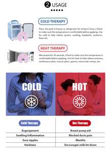 Pack de thérapie mammaire réutilisable Essentiels Compresses chaudes et froides pour soulager l'allaitement Augmenter l'engorgement et la gonflement - Product Image 3