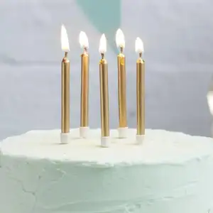 전문 제조 업체 도매 맞춤형 테이퍼 생일 축하 축하 장식 항목 긴 케이크 파티 양초