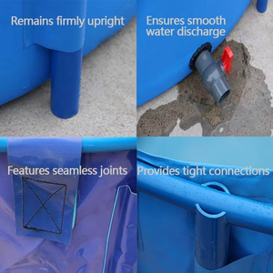 อ่างเลี้ยง<span class=keywords><strong>ปลา</strong></span>แบบตั้งพื้น วัสดุ PVC ทรงกลม ทนทาน ป้องกันรอยขีดข่วน ความจุขนาดใหญ่ ปรับแต่งได้ ยืดหยุ่น - Product Image 5