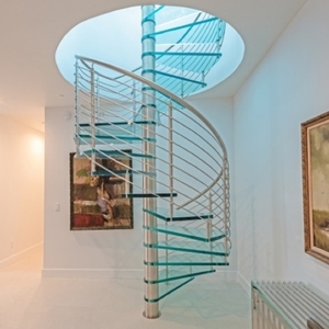 Escadas Espirais de Vidro para Uso em Sótão / Escada Helicoidal para Design Interno - Product Image 4