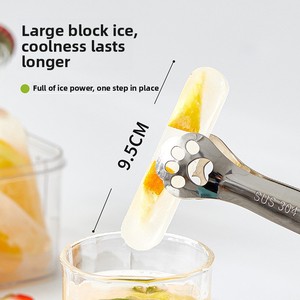 Bpa Free Food Grade 4 Cavity Silicone Ice <b>Cube</b> Tray Soup <b>Box</b> Baby Food Freezer Tray <b>With</b> <b>Lid</b> Silicone Food <b>Storage</b> Container - Product Image 2