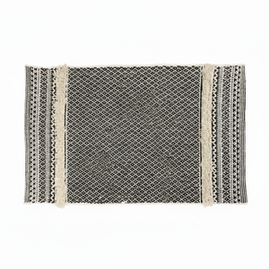 Alfombra moderna de algodón geométrica hecha a mano de alta calidad tejida a mano para dormitorio y uso doméstico para picnics - Product Image 1