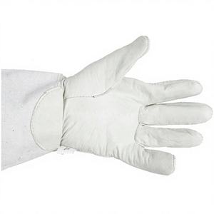 Gants d'apiculture Menger Bee légers et respirants en peau de mouton et coton, avec filet ventilé et manchette élastique blanche, équipement de protection pour l'apiculture - Product Image 1