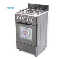 Cuisinière à gaz Xunda sur mesure avec 4 brûleurs et four, 50x50, modèle OEM, avec four à gaz indépendant et 4 brûleurs