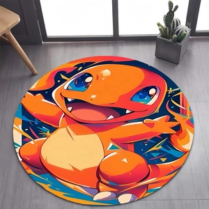 Alfombra Redonda de Charmander Fire Poke-mon, Alfombra Decorativa para Sala de Estar, Alfombra de Piso Decorativa, Derivados de Anime - Product Image 6