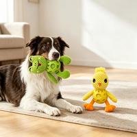 Jouet pour chien en peluche douce avec corps en TPR, durable, couineur et interactif, pour la mastication et la dentition, taille petite/moyenne