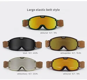 Gafas deportivas con logotipo personalizado de estilo Retro, gafas para casco de motocicleta, venta al por mayor, gafas de Motoc