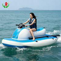 Jet ski gonflable électrique pour enfants et adultes, bateau à moteur flottant pour piscine, jouet d'amusement aquatique