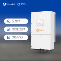 Système solaire hybride triphasé SunArk 30 kW 100 kW 200 kW avec garantie de 10 ans, système complet de panneaux solaires avec onduleur Solis
