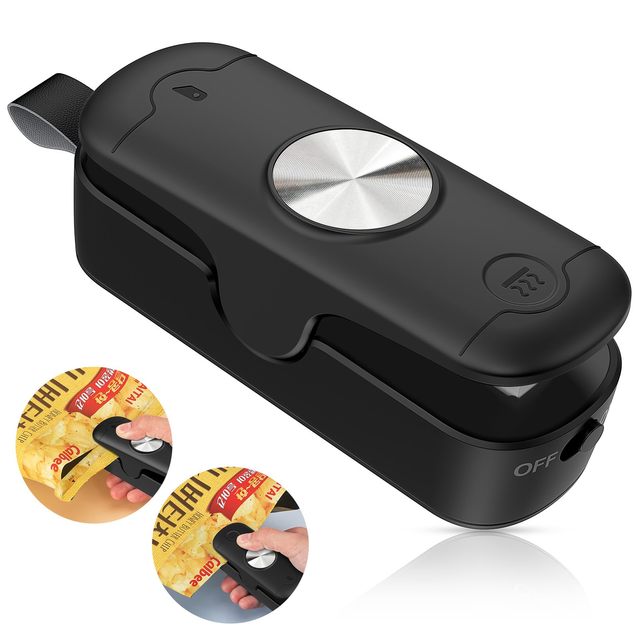Portable Mini Durable Bag Sealer and Heat Seal Cutter Lightweight for Plastic Food Storage-for Chips Snacks Candies