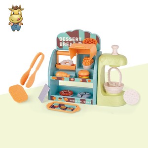 Ensemble de jeu de cuisine intelligent pour enfants en paille de blé et PP, comprenant cuisinière, four, micro-ondes, casseroles, poêles, cuiseur à riz et aliments - Product Image 2