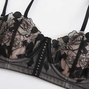 Wholesale Women's Black Lace Bra and Panty <b>Set</b> See Through <b>Sexy</b> Bra <b>Set</b> Elegant Intimates Comfortable Plus Size Lingerie <b>Set</b> - Product Image 6