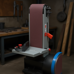 เครื่องขัดสายพานแบบปรับเอียงเฟอร์วี รุ่น 0523 เกรดอุตสาหกรรม สำหรับขัดโลหะและไม้ - Product Image 3