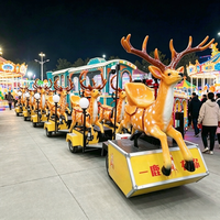 Mini-train électrique sans rail pour enfants en forme d'animal, en fibre de verre