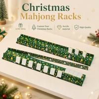 Himore – Supports de Mahjong de Noël sur mesure en gros, supports de Mahjong en acrylique festonné de haute qualité, faible MOQ, supports de Mahjong 20