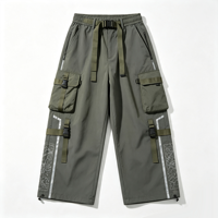 Veste cargo technique épaisse Olive Techwear, imprimé cartographique Kornit DTG, streetwear, vêtements utilitaires d'extérieur, équipement tactique