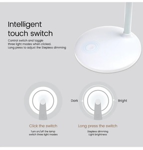 Lampe de bureau pour étudiant, lampe de lecture à LED, protection des yeux, rechargeable par USB, lampe de bureau sans électrode, gradation, petite lampe de nuit - Product Image 3