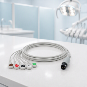 Câble ECG médical 5 brins compatible avec Spacelabs 90602A/90408, connexion directe, certifié ISO pour usage hospitalier - Product Image 4