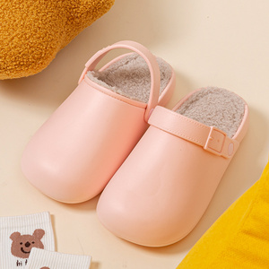 Fashion Women's Men Casual <strong>Felt</strong> Lining Soft Slippers Outdoor Closed-Toe Thick Bottom Non-Slip Waterproof Winter <strong>Clogs</strong> - Product Image 2