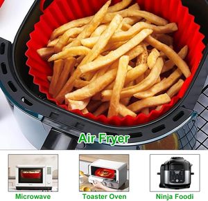 ถาดอบซิลิโคนทรงกลม ปลอดสาร BPA สำหรับหม้อทอดไร้น้ำมัน หนา ทนทาน ปลอดภัยสำหรับอาหาร ใช้ซ้ำได้ - Product Image 5