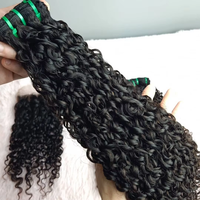 Extensiones de Cabello Natural de 40 Pulgadas, Cabello Indio Natural, Cabello Vietnamita Natural Sin Procesar, Cabello Birmano Rizado con Puntas en K