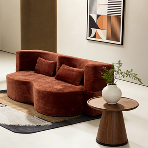 Juego de Sofás Comprimidos para Sala de Estar, Sofá Cama Tapizado en Terciopelo, Sofá de Dos Plazas para el Hogar, Muebles para Sala de Estar - Product Image 3