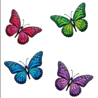Decoración de Pared con Mariposas Metálicas, Temática Animal, para Jardín o Valla