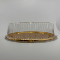 Barquette en plastique PET jetable de haute qualité, conteneur alimentaire rond à couvercle, emballage anti-fuite pour la pâtisserie, la restauration et les fêtes