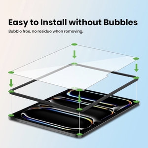 Protection d'écran personnalisée anti-traces de doigts pour iPad Pro 13 pouces 2026, compatible avec les coques, film en verre trempé HD anti-rayures - Product Image 5