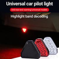 12V clignotant Triangle Style sportif arrière troisième feu stop Auto queue avertissement Signal lampe 6000k couleur voiture pilote arrêt feux de sécurité