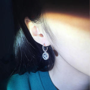 Boucles d'oreilles pendantes octogonales en moissanite, style classique et élégant, plaquées or 18 carats, en argent sterling, Tianyu Gems - Product Image 6