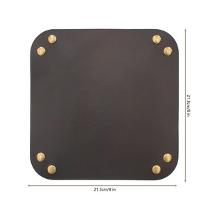 Bandejas de Almacenamiento Plegables de Cuero Personalizadas con Grabado OEM para Joyería y Baño, Estilo Americano Vintage con Logotipo Personalizado - Product Image 2