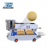 Machine de thermoscellage semi-automatique à écran tactile intelligent facile à utiliser pour l'application des boissons, roue en acier pour impression sur papier