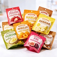 Op maat bedrukte recyclebare staande mylar zakken met hersluitbare ritssluiting, aluminiumfolie gelamineerd voor babyvoeding, dierenvoeding en gedroogd fruit