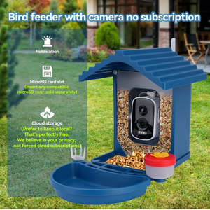 Comedero Inteligente para Pájaros con Cámara, Identificación de Especies de Aves con IA en 2K HD, Cámara de Observación de Aves con Panel Solar, Regalos Originales - Product Image 4