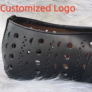 Chaussures plates de luxe pour femmes en cuir de veau véritable de qualité supérieure, <span class=keywords><strong>ballerines</strong></span> à enfiler avec trous perforés - Product Image 4