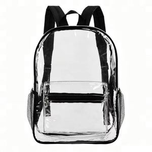 Sac à dos transparent en PVC imperméable pour sports de plein air, stades, concerts et voyages de loisirs - Sac d'étudiant unisexe avec bretelles à coussin d'air - Product Image 1