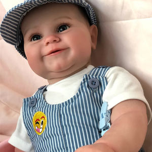 24 pouces/60 cm vrais jouets de bébé cadeau de noël poupée d'art faite à la main mignon enfant en bas âge poupées de renaissance de silicone - Product Image 1