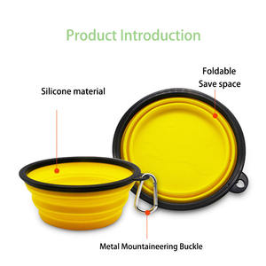 In Stock cane pieghevole da viaggio alimentazione 350ML/650ML/1000ML leggero pieghevole cucciolo ciotola d'acqua - Product Image 6