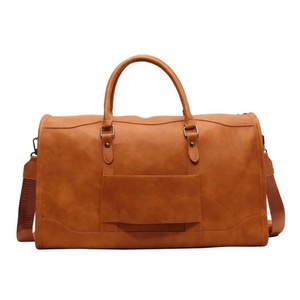 Bolsa de Viaje de Gran Capacidad, Resistente al Agua, de Cuero PU con Cierre, para Fin de Semana, Gimnasio, Negocios, Portátil, Tipo Duffel - Product Image 3