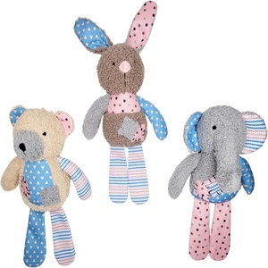 Jouets en peluche pour chiens, collection animaux colorés, jouets en peluche pour animaux de compagnie, jouets qui couinent - Product Image 1