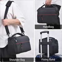 Sac à bandoulière pour appareil photo reflex numérique FOSOTO compatible avec Canon EOS Rebel T7 T6 T8i SL3 T100 2000D Pentax avec housse de pluie imperméable